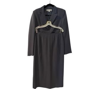 Tahari 2Piece Blazer Jacket Midi Skirt Set Size 10